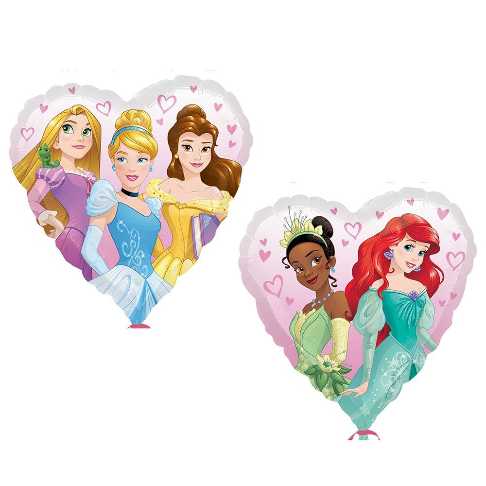 18 inch-es Multi-Disney Princess - Hercegnők Szív Alakú Fólia Lufi