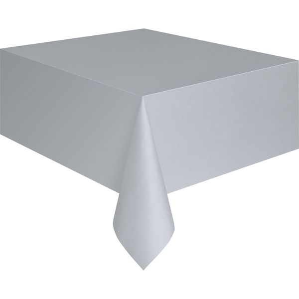 Silver Műanyag Parti Asztalterítő - 137 cm x 274 cm