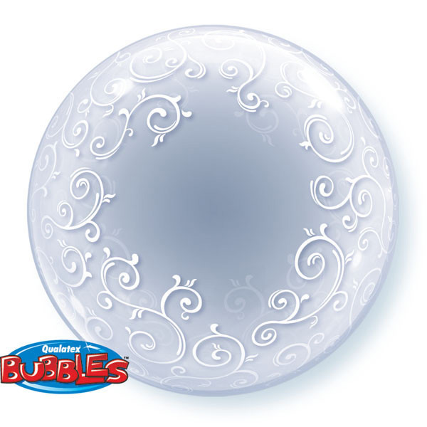24 inch-es Fancy Filigree - Inda Mintás Deco Bubble Lufi