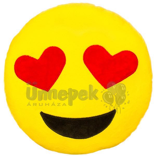 HappyFace Emoji Párna Szerelmes - 30 cm