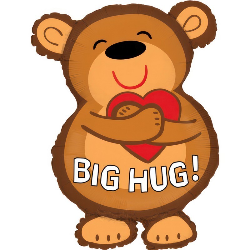 24 inch-es Ölelő Maci - Big Hug Bear Fólia Lufi