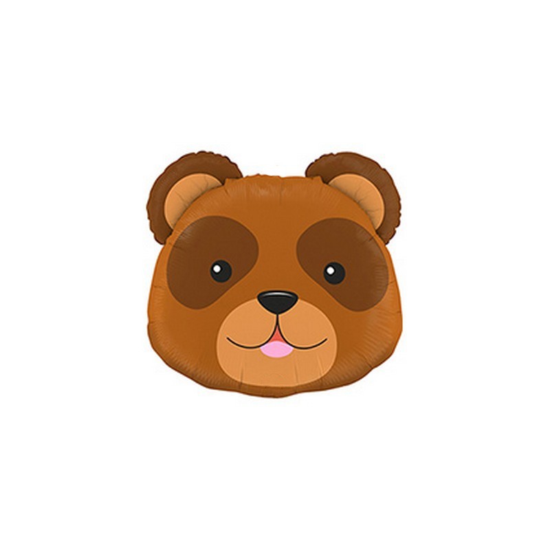 Maci Fej - Bear Head Mini Shape Fólia Lufi (5 db/csomag)