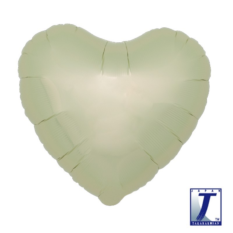 Ibrex 14 inch-es Metallic Ivory Szív Fólia Lufi