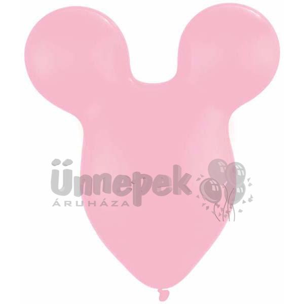 15 inch-es Mickey Mouse - Mikiegér Fej Pink Lufi (10 db/csomag)