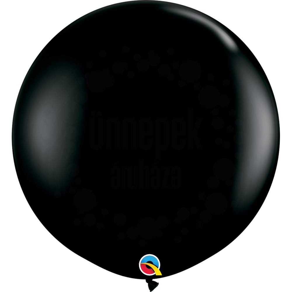 3 feet-es Onyx Black (Fashion) Kerek Latex Lufi (2 db/csomag)