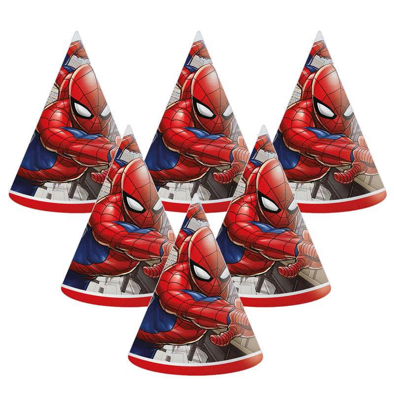 Spiderman Crime - Pókember Parti Kalap, 6 db-os