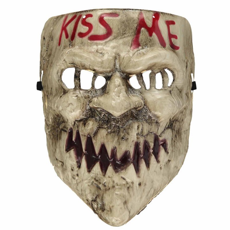 Rémisztő Kiss Me Feliratú Maszk Halloweenre