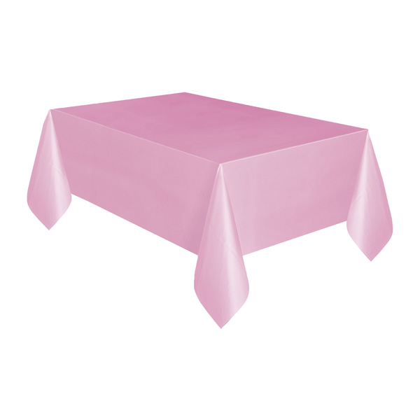 Rózsaszín Műanyag Parti Asztalterítő - 1,4 m x 2,75 m
