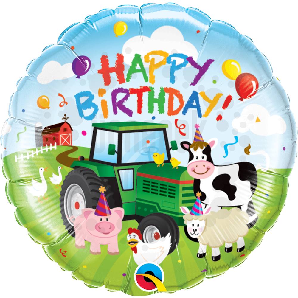 18 inch-es Farm Állatos - Birthday Barnyard Farmos Szülinapi Héliumos Fólia Lufi