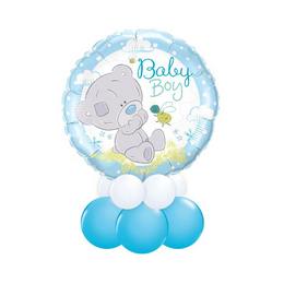 Tiny Tatty Teddy Macis Baby Boy - Baba Születésnapi Asztali Lufidísz