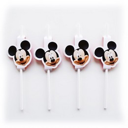 Mikiegér - Mickey Mouse Parti Szívószál - 4 db-os