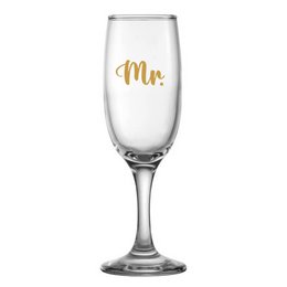 Mr. Feliratú Pezsgős Pohár, 185 ml - Arany Felirattal