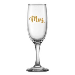 Mrs. Feliratú Pezsgős Pohár, 185 ml - Arany Felirattal
