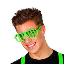Neon Zöld Rácsos Parti Szemüveg
