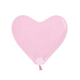 Pink Szív Latex (Gumi) Lufi, 15 cm, 50 db-os