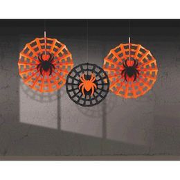 Pók Hálóban Legyező Függő Dekoráció Halloweenre