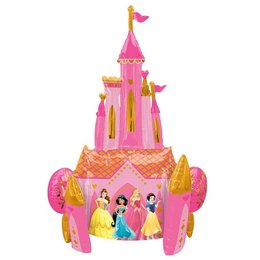 Mesebeli Hercegnő Kastély Sétáló Fólia Lufi, 139 cm