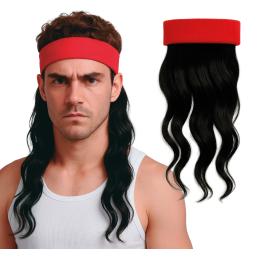 Retro (Fél) Paróka Piros Fejpánttal