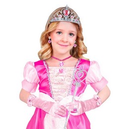 Rózsaszín Hercegnő Jelmezkellék Szett Gyerekeknek