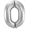 34 inch-es 0 Ezüst - Silver Számos Super Shape Fólia Lufi