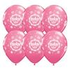 11 inch-es Baby Girl Dots - Pöttyös Pink Lufi Babaszületésre (6 db/csomag)
