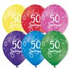 11 inch-es Boldog 50. Szülinapot Assortment Szülinapi Lufi (6 db/csomag)