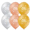 11 inch-es Boldog Névnapot Metallic Assortment Lufi (6 db/csomag)