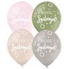11 inch-es Boldog Születésnapot Dots & Sparkles Pasztel Színekben Lufi (8 db/csomag)