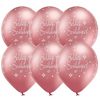 11 inch-es Boldog Szülinapot Chrome Pink - Rózsaszín Lufi (6 db/csomag)