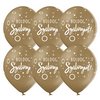 11 inch-es Boldog Szülinapot Dots & Sparkles Almond Lufi (6 db/csomag)