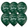 11 inch-es Boldog Szülinapot Dots & Sparkles Dark Green Lufi (6 db/csomag)