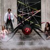 110 inch-es Óriási Pók Levegős Fólia Lufi Halloween-re