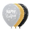 12 inch-es Happy New Year Stars Assortment Lufi (25 db/csomag)