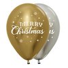 12 inch-es Merry Christmas Reflex Szülinapi Assortment Lufi Karácsonyra (25 db/csomag