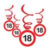 18-as Sebességkorlátozó Születésnapi Függődekoráció - 6 db-os