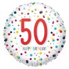 18 inch-es 50-es Konfetti Mintás - Confetti Birthday 50 Fólia Lufi