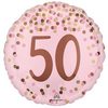 18 inch-es 50-es Pretty Pink Szülinapi Fólia Lufi