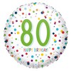 18 inch-es 80-as Konfetti Mintás - Confetti Birthday 80 Fólia Lufi