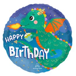 Happy Birthday Cute Dragon Szülinapi Fólia Lufi