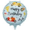 18 inch-es Happy Birthday Feliratú Autóversenyző Szülinapi Fólia Lufi