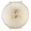 18 inch-es Happy Birthday Krém Arany Pöttyös Szülinapi Fólia Lufi