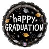 18 inch-es Happy Graduation Swirls Ballagási Fólia Lufi