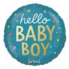 18 inch-es Hello Baby Boy Confetti Fólia Lufi Babaszületésre