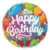 18 inch-es Ibrex Everfloat Birthday Balloons and Candles Szülinapi Fólia Lufi