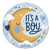 18 inch-es It's a Boy Moon Fólia Lufi Babaszületésre