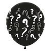 18 inch-es Kérdőjelek - Question Marks Gender Parti Fekete Lufi (10 db/csomag)