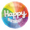 22 inch-es Happy Birthday 3D Rainbow Szülinapi Fólia Lufi