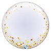 24 inch-es Arany Konfetti Pöttyös Mintás - Gold Confetti Dots Deco Bubbles Lufi