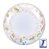 24 inch-es Unikornis és Szivárvány Deco Bubbles Lufi