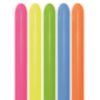 260S Neon Assortment Party Modellező Lufi, Nozzle Up (50 db/csomag)